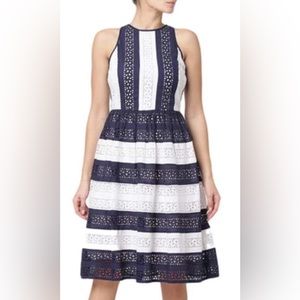 MICHAEL Michael‎ Kors True Navy Flare Fit Dress Sz 12